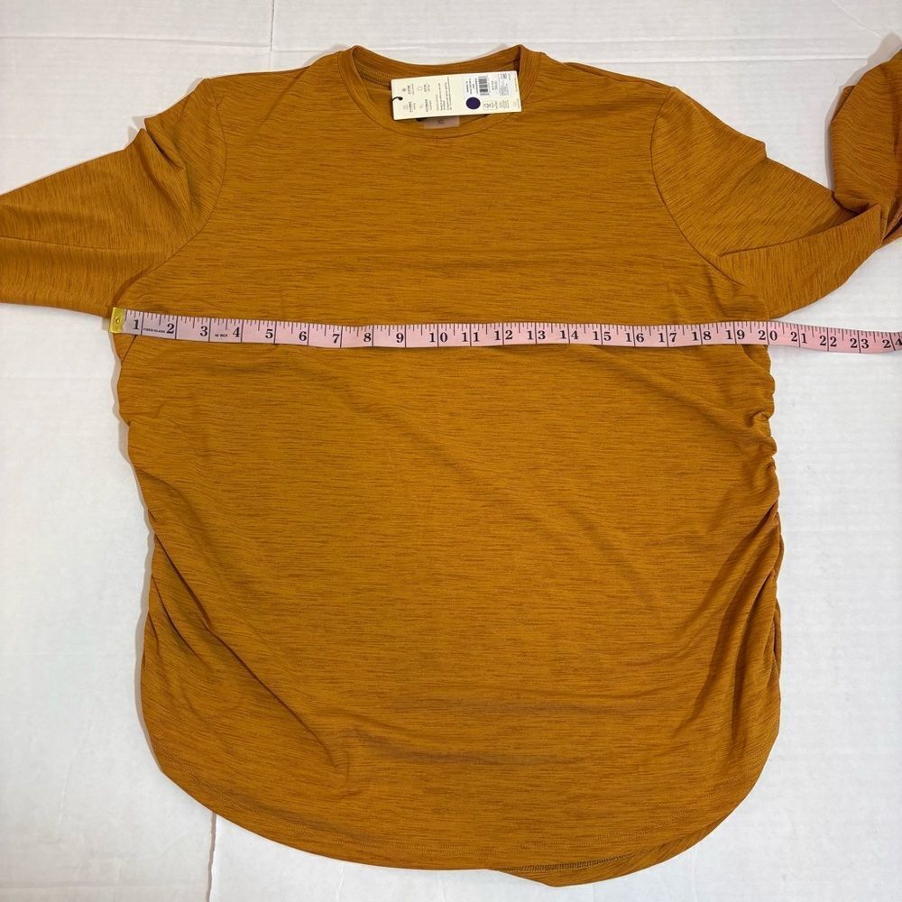 CALIA Women's Tissue Texture Long Sleeve Golf Crew NEW Size XL Golden Warmth - Picture 14 of 15